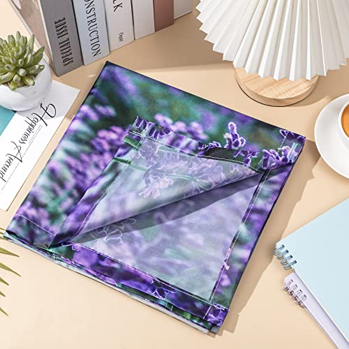 Patelai 4 x 2 Feet Fabric Fluorescent Light Cover for Ceiling Classroom Magnetic Cubicle Shade with 10 Magnets Fluorescent Light Filters for School Home Office Drop Lamp Decor(Lavender) - style: Lavender