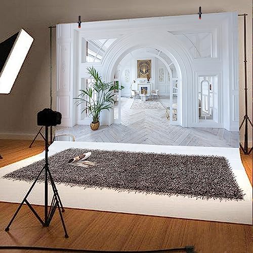 7x5ft Modern Room Interior Backdrop Boudoir Living Room Backdrops Zoom Meeting Modern House Interior Office Photography Background Birthday Wedding Bridal Shower Inside House Wallpaper Props - size: 7x5ft