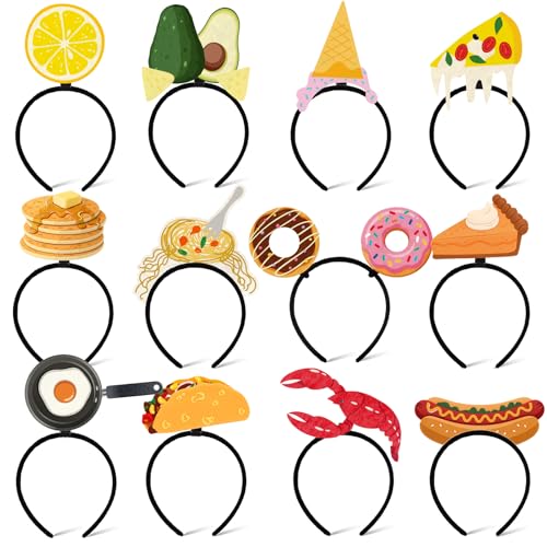 Winrayk 12 Pack Reusable Felt Headbands Bulk, Self-designed Hairband for Party Decorations Favors Kids Adult Photo Booth Prop