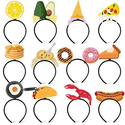Winrayk 12 Pack Reusable Felt Headbands Bulk, Self-designed Hairband for Party Decorations Favors Kids Adult Photo Booth Prop