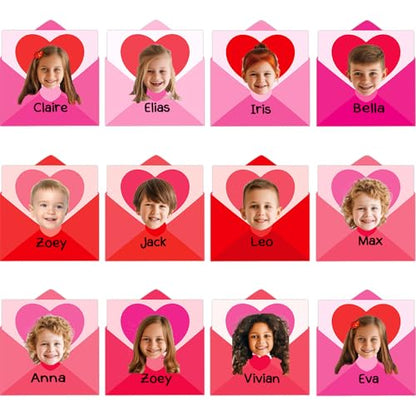60pcs Valentine's Day Theme DIY Cutouts Heart Envelope Bulletin Board Decoration Set Envelope Paper Cut-Outs Classroom Decor for Valentines Classroom DIY Photo Craft Party School Wall Door Supplies - style: Valentine's Day Heart Envelope