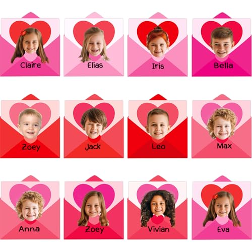 60pcs Valentine's Day Theme DIY Cutouts Heart Envelope Bulletin Board Decoration Set Envelope Paper Cut-Outs Classroom Decor for Valentines Classroom DIY Photo Craft Party School Wall Door Supplies - style: Valentine's Day Heart Envelope