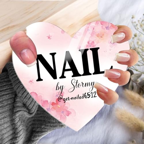 Personalised Manicurist Disc, 4'' Advertising Tool and Photo Prop for Nail Artists, Customized Acrylic Plate for Salons (Style 26) - color: Style 26