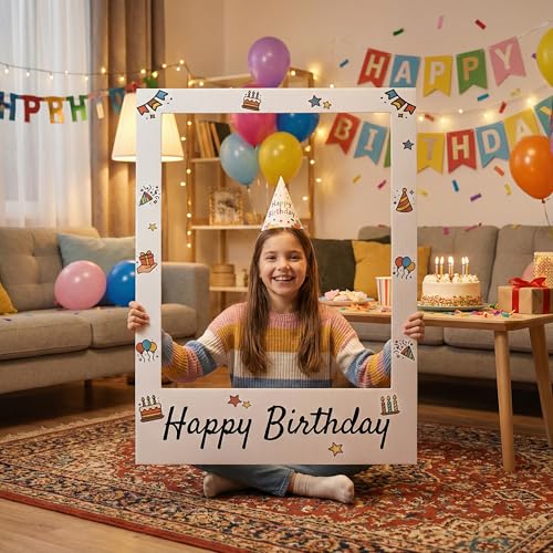 40 x 30 Inch Large Photo Booth Frame Selfie Frame,Blank DIY Cutout Props for Birthday,Wedding Photo Prop,Graduation Photo Booth Picture Frame,Party Supplies