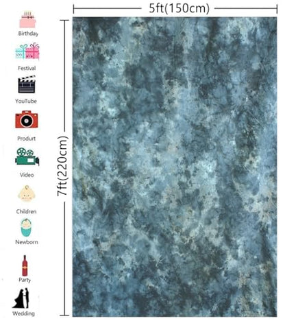 5X7ft Mottled Abstract Photography Backdrops Retro Style Dark Photo Studio Prop Background for Portrait - color: Patten005