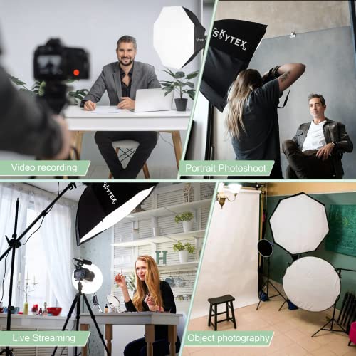 Skytex 2Pack 135W Photography Light Bulb Dimmable Tricolor LED Bulbs 2700-6400K Colour Temperatures Softbox Bulb in E27 Socket for Photography Photo Video Studio Lighting - style: 2 pack led 135w