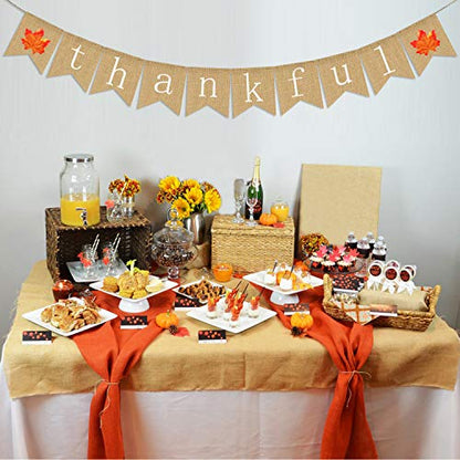 Thankful Burlap Banner | Thankful Burlap Wall Banner| Thanksgiving Banner | Rustic Thanksgiving Decoration | Fall Banner| Thanksgiving Decor