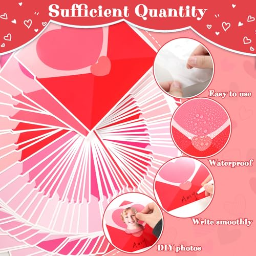 60pcs Valentine's Day Theme DIY Cutouts Heart Envelope Bulletin Board Decoration Set Envelope Paper Cut-Outs Classroom Decor for Valentines Classroom DIY Photo Craft Party School Wall Door Supplies - style: Valentine's Day Heart Envelope
