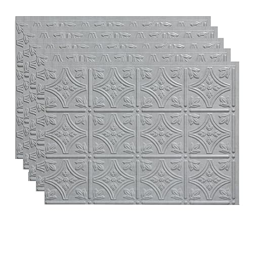 FASÄDE Traditional Style/Pattern 1 Decorative Vinyl 18in x 24in Backsplash Panel in Cashmere (5 Pack) - color: Cashmere, size: 5 Pack