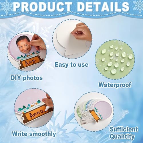 60pcs Winter Theme DIY Cutouts Snow Globe Bulletin Board Decoration Set Christmas Snow Globe Paper Cut-Outs Decor for Winter Holiday DIY Photo Craft Xmas Party School Classroom Wall Door Supplies - style: Snow Globe