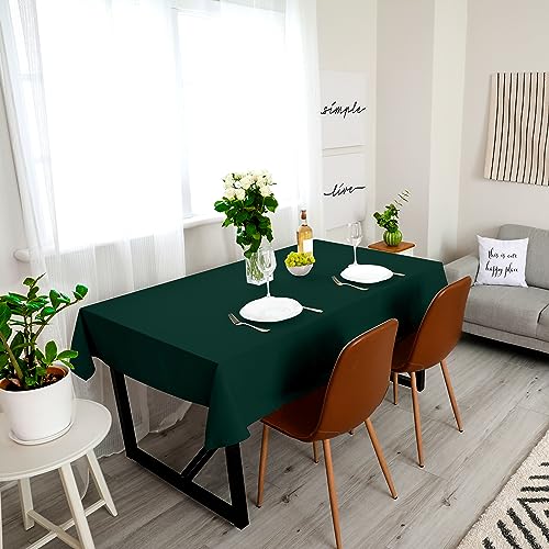 Utopia Kitchen Rectangle Table Cloth 1 Pack, Tablecloth Machine Washable, Polyester Table Cover for Dining, Buffet Parties, Picnics, Events, Weddings and Restaurants (60x84 Inches, Hunter Green) - color: Hunter Green, size: 1 Pack 60x84 Inch Tablecloth