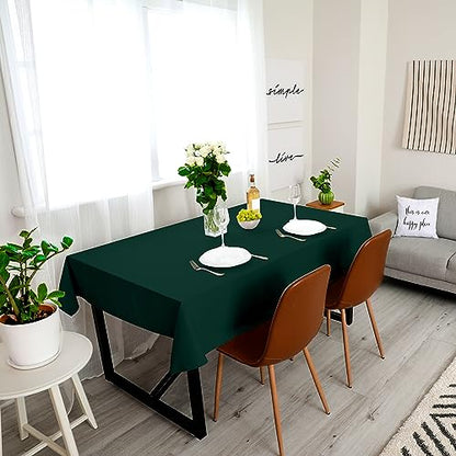 Utopia Kitchen Rectangle Table Cloth 1 Pack, Tablecloth Machine Washable, Polyester Table Cover for Dining, Buffet Parties, Picnics, Events, Weddings and Restaurants (60x84 Inches, Hunter Green) - color: Hunter Green, size: 1 Pack 60x84 Inch Tablecloth