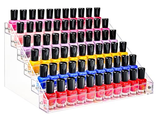 Organizer Rack Stand Holder Large Capacity Acrylic Clear 6 Layers for Nails Polish Essential Oil Lipstick Sunglasses - style: 6 Layers