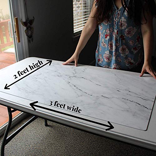 Bessie Bakes Marble Replicated Photography Backdrop 2 Feet Wide x 3 Feet Long 3 mm Thick