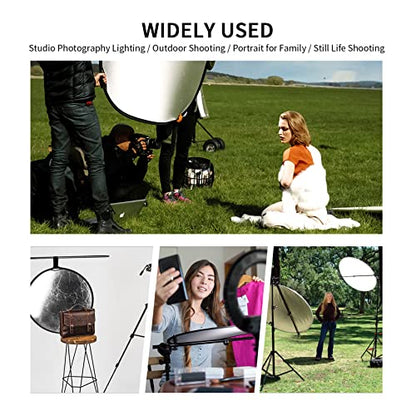 Selens Portable 5-in-1 24 Inch (60cm) Handle Round Reflector Collapsible Multi Disc with Carrying Case for Photography Photo Studio Lighting & Outdoor Lighting, Photography Multi-Disc Photo Reflector - size: 24 Inch