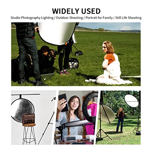 Selens Portable 5-in-1 24 Inch (60cm) Handle Round Reflector Collapsible Multi Disc with Carrying Case for Photography Photo Studio Lighting & Outdoor Lighting, Photography Multi-Disc Photo Reflector - size: 24 Inch