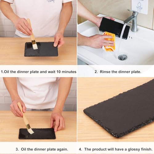13 Pack 4 x 8 Inch Slate Cheese Boards, Black Rectangle Slate Charcuterie Boards, Natural Charcuterie Stone Plates for Parties, Gifts, and Special Events, Cheese, Sushi, Food. - size: 13 Pack 4 x 8 Inch