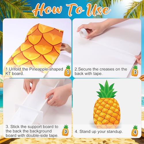 Capoda 59" Large Pineapple Cardboard Cutout Stand-up Photo Prop, Summer Cartoon Birthday Party Decorations, Pineapple House Props for Summer Photography Background Supplies Favors - style: Pineapple