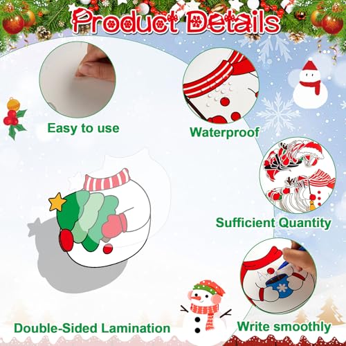 60pcs Christmas Theme Cutouts Snowman Bulletin Board Decorations Xmas Snowman Paper Cut-Outs Classroom Decor for Xmas Classroom DIY Craft Photo Wall Door Christmas Winter Party Supplies - style: Snowman