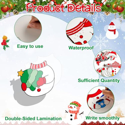 60pcs Christmas Theme Cutouts Snowman Bulletin Board Decorations Xmas Snowman Paper Cut-Outs Classroom Decor for Xmas Classroom DIY Craft Photo Wall Door Christmas Winter Party Supplies - style: Snowman