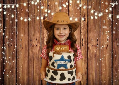 CHAIYA 8X6FT Brown Wood Backdrop Rustic Photo Backdrop Country Wooden Background Birthday Wedding Western Party Decoration Studio Props