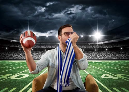 Football Field Backdrop Sports Stadium Photography Background Football Theme Birthday Party Decorations Banner Supplies (120x96inch(10x8FT)) - size: 120x96inch(10x8FT)