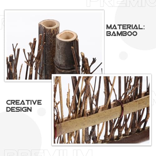 Wakauto Sushi Fence Decor - Natural Bamboo Mini Fence for Food Photography, Japanese Plates, Charcuterie Boards, Sashimi & Appetizer Displays | Tea Ceremony & Tabletop Decoration Props