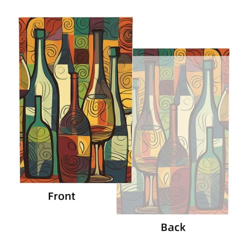 Wine Bottle Art Backdrop Background for Photography 5x7ft Photobooth Professional Photo Backdrop Curtains Video Photography Studio Photo Backgrounds Banner Booth Background Screen Parties - color: Wine Bottle Art