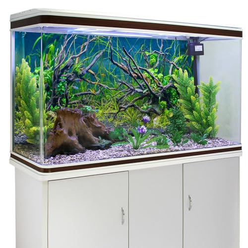 AWERT 30x18 inches Tropical Fish Tank Background River Bed & Lake Aquatic Plant Undersea Tree Branch Aquarium Background Vinyl - size: 30x18in/75x45cm