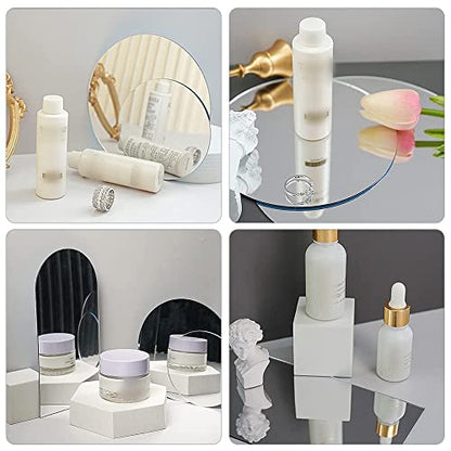 Acrylic Mirror Product Photography Props Mirror Set Photo Background Photoshoot Props Reflective Display Sheet(7Pcs)