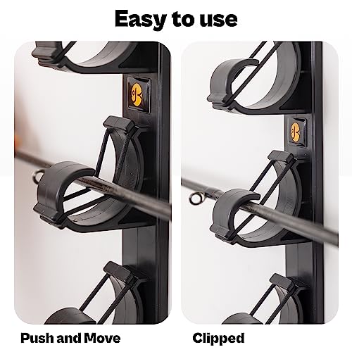 OJYDOIIIY Wall Mount Fishing Rod Holders,Horizontal/Ceiling Fishing Pole Storage Rack for Garage 2 Packs - color: 2 Pack, 12 Rods
