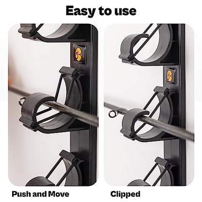 OJYDOIIIY Wall Mount Fishing Rod Holders,Horizontal/Ceiling Fishing Pole Storage Rack for Garage 2 Packs - color: 2 Pack, 12 Rods