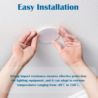 LED Light Diffuser Board Diffusion Cover Sheet Anti-Glare for Soften Ceiling Light LED Downlight, Spotlight, Led Panel, Track Light (11.8x11.8x0.039in)