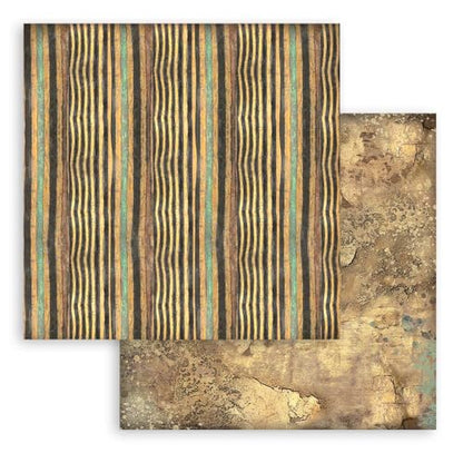 Stamperia - Scrapbook Paper Pad for Scrapbooking, Albums, Cards, Bullet Journals, and More, Acid Free, Double-Sided, Perfect for Crafts and Gifting (Land of Pharaohs Maxi Background) (30.5 x 30.5 cm)
