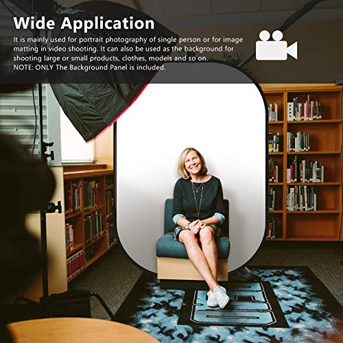 Neewer 5x7ft/1.5x2m Chromakey Foldable Backdrop with Stand 8.5ft/2.6m, 2-in-1 Reversible Black White Green Background Panel for Photography Studio, Live Streaming, Video Calls, Games - color: Black+White