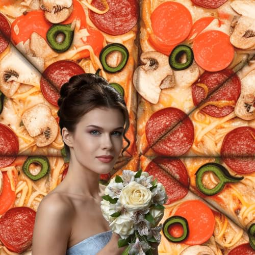 I Love Pizza Backdrop Background for Photography 5x7ft Photobooth Professional Photo Backdrop Curtains Video Photography Studio Photo Backgrounds Banner Booth Background Screen Parties - color: I Love Pizza