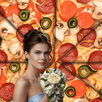 I Love Pizza Backdrop Background for Photography 5x7ft Photobooth Professional Photo Backdrop Curtains Video Photography Studio Photo Backgrounds Banner Booth Background Screen Parties - color: I Love Pizza