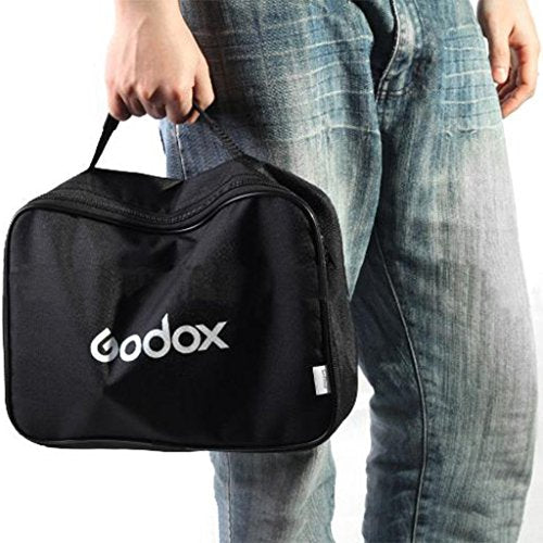 Godox S Type Bracket Bowens Holder S Mount Holder with Foldable 50x50cm /19.5x19.5 inches Softbox and Honeycomb Grid & Bag Kit for Flash Camera Studio Photography