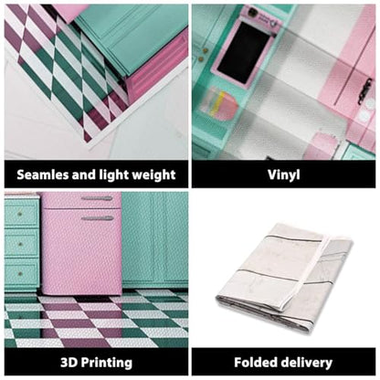 Renaiss Fabric Kitchen Backdrop 12x8ft Baking Cooking Party Wall Background Kitchen Interior Scene Photography Backdrops for Girls Kids Video Shooting Photo Studio Props - size: 12Wx8H FT