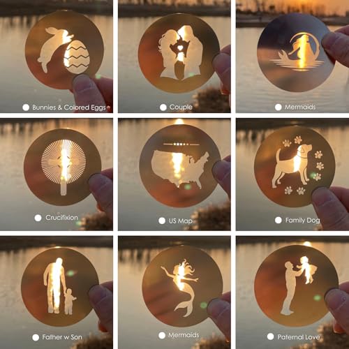 20Pcs Unique Round Gobos Kit for Optical Snoot,66mm/2.6in Metal Plate Patterns for Spotlight Attachment Compatible with Godox BFP/OT1/OT1 Pro/II/Westcott Optical Spot/Aputure SE,for Portraits/Product - style: 20P- 66mm Patterns