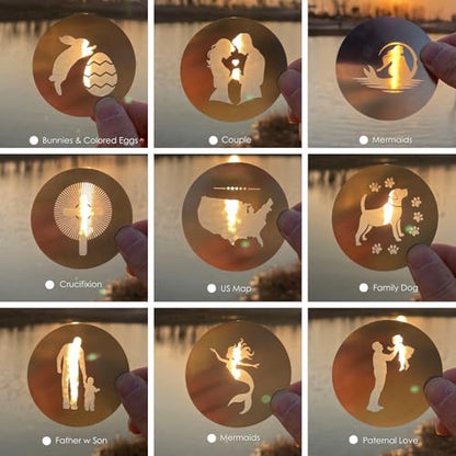 20Pcs Unique Round Gobos Kit for Optical Snoot,66mm/2.6in Metal Plate Patterns for Spotlight Attachment Compatible with Godox BFP/OT1/OT1 Pro/II/Westcott Optical Spot/Aputure SE,for Portraits/Product - style: 20P- 66mm Patterns