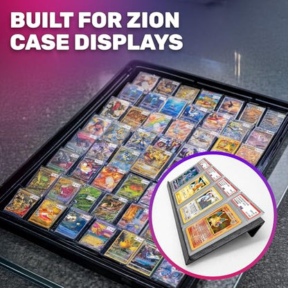 Trading Card Display Risers for Zion Cases - Tiered Display Stand for Zion Cases & Retail Glass - Graded Card Display Stand for MTGG & Sports Cards - Made in USA - 10 Pack