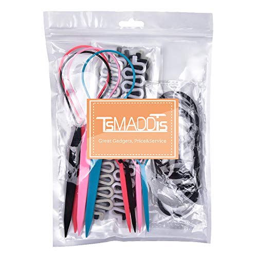 TsMADDTs Hair Braiding Tools, Hair Styling Kit with Topsy Tail Tools and French Braiders for Ponytail