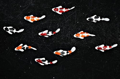Mini Koi Fish Figurines Garden 10 Mix Colorful Koi Fish Animal Figurine Garden Display Minimal Decoration