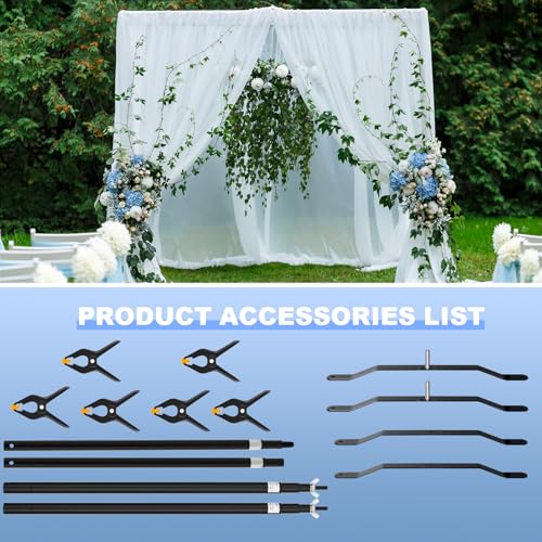 10x8.5ft(WxH) Upgraded Heavy Duty Backdrop Stand, Pipe and Drape Stand Kit with Cross Base, Photo Background Stand for Parties, Wedding, Photography-Quick Installation