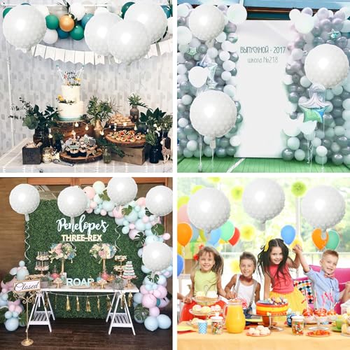 HILAVO 9PCS Golf Balloons - 18Inch Sports Aluminum Foil Balloons for Golf Themed Party Hole In One Birthday Sports Graduation Party Supplies - color: Golf Ball
