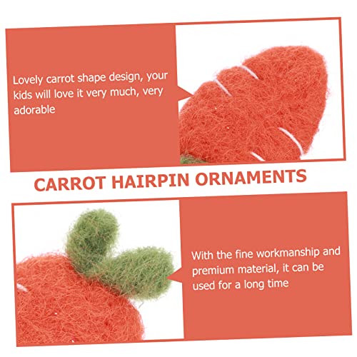 ARTIBETTER 8pcs Felt Carrot Accessories for Hairpins Cute Carrot Shape Craft Decor for Boys and Girls Hair Styling Premium Felt Material for Use for Easter Parties and Creative Projects
