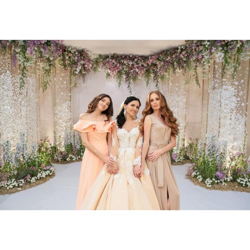 15x10ft Wedding Backdrop for Cradle Ceremony Background for Proposal Flowers Curtain Wedding Ceremony Banner Bridal Shower Background Mother's Day Floral Marriage Backdrop - size: 15x10ft