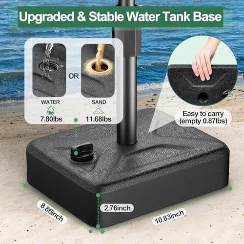 EMART Backdrop Stand with Heavy Duty Water Tank Base 8.5x10ft Adjustable Metal Photo Backdrop Stand Kit Pipe and Drape Background Frame for Birthday Party, Wedding Decorations, Studio Photography - size: 8.5x10ft