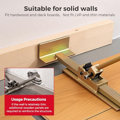 Flooring Jack with Felt Bottom Scratch Resistant, Professional Hardwood Flooring Jack and Positioning Tool for Straightening and Installing Laminate Deck Boards Tile Floor Without Pry Bars (1PCS)